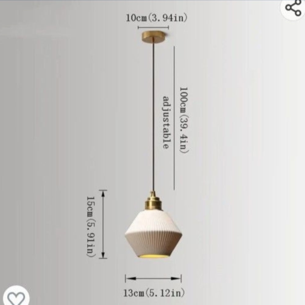 Elegant White and Gold Pendant Light